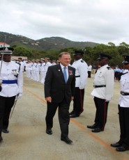 His Excellency John S. Duncan inspects parade at Festival grounds