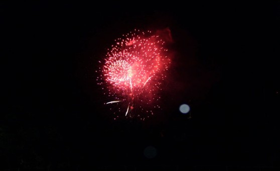 Fireworks lit the sky at Festival grounds
